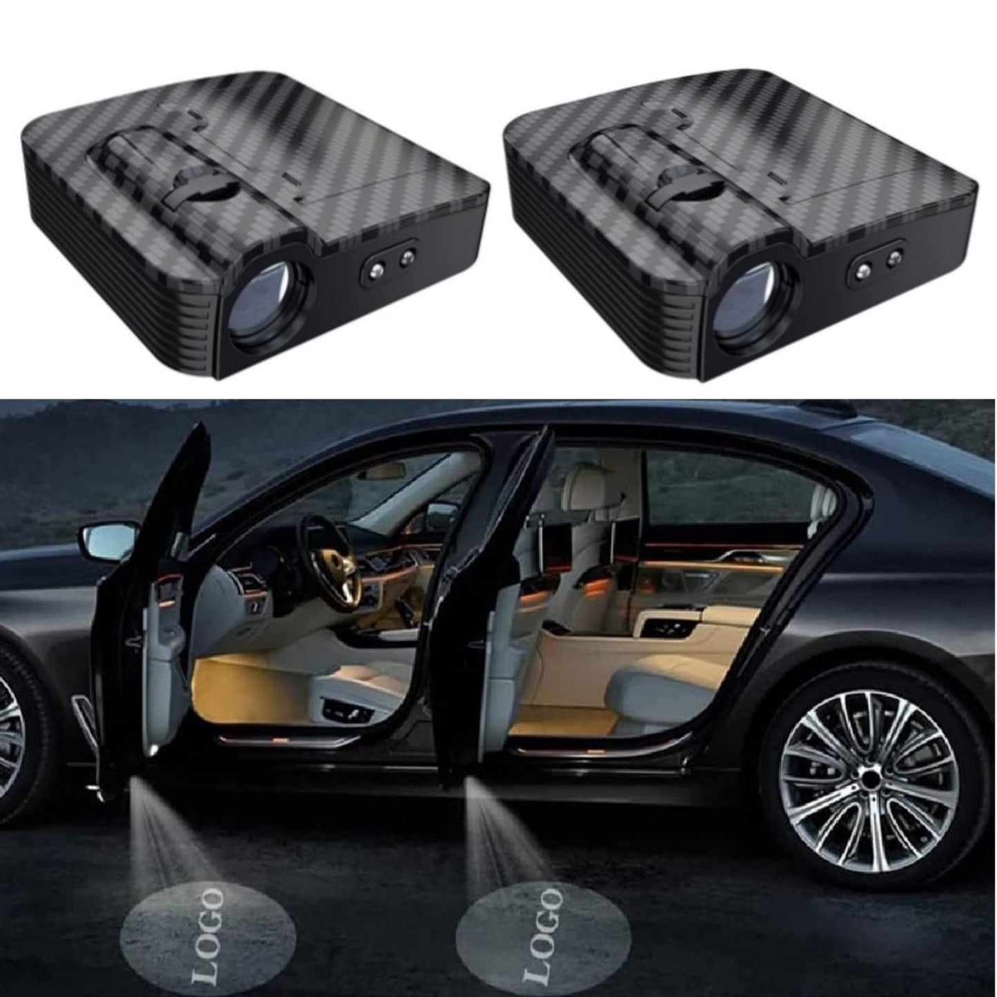 Proyector de Luz para Puerta de Carro – Iluminación Personalizada y Estilo Único
