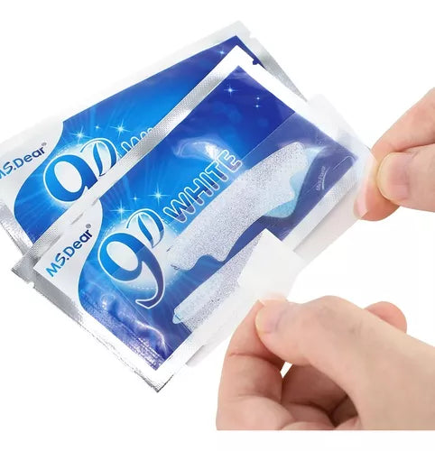 Tiras Dentales Blanqueadoras 9D White: Sonrisa Radiante en Minutos