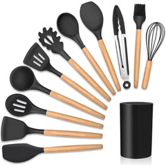 Set de 12 Utensilios de Cocina en Silicona: Resistencia y Elegancia para tu Hogar