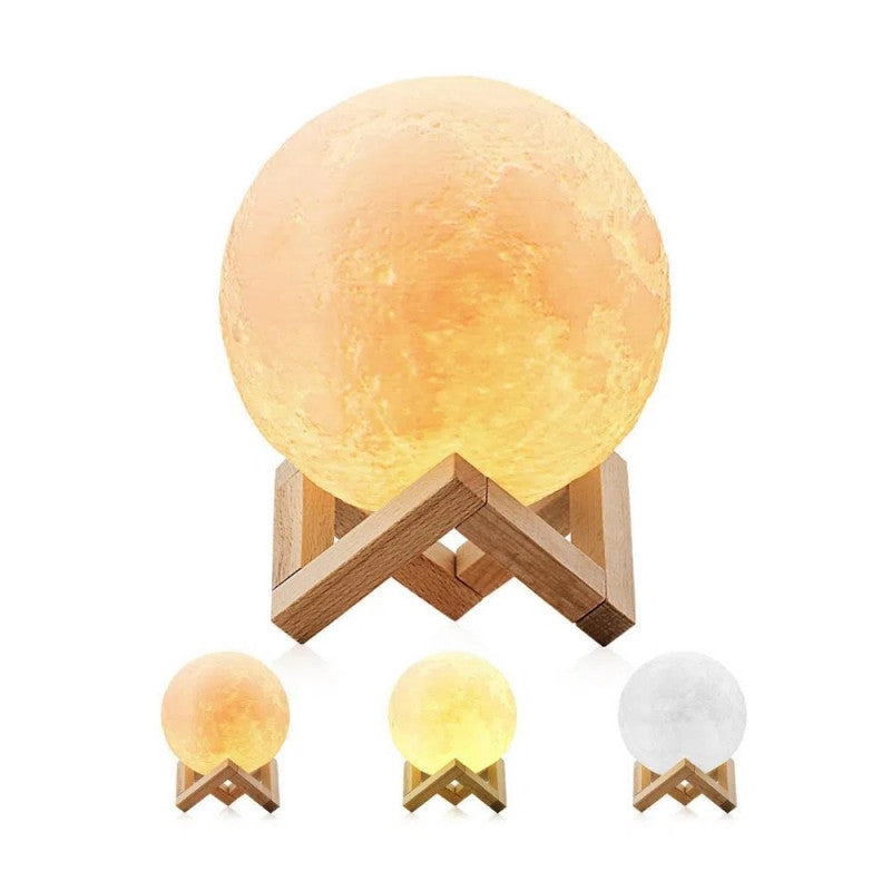 Lámpara Luna 3D: Iluminación Decorativa con Diseño Realista