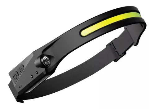 Linterna Minera de Alta Potencia: Iluminación Precisa con Sensor y Banda Ajustable